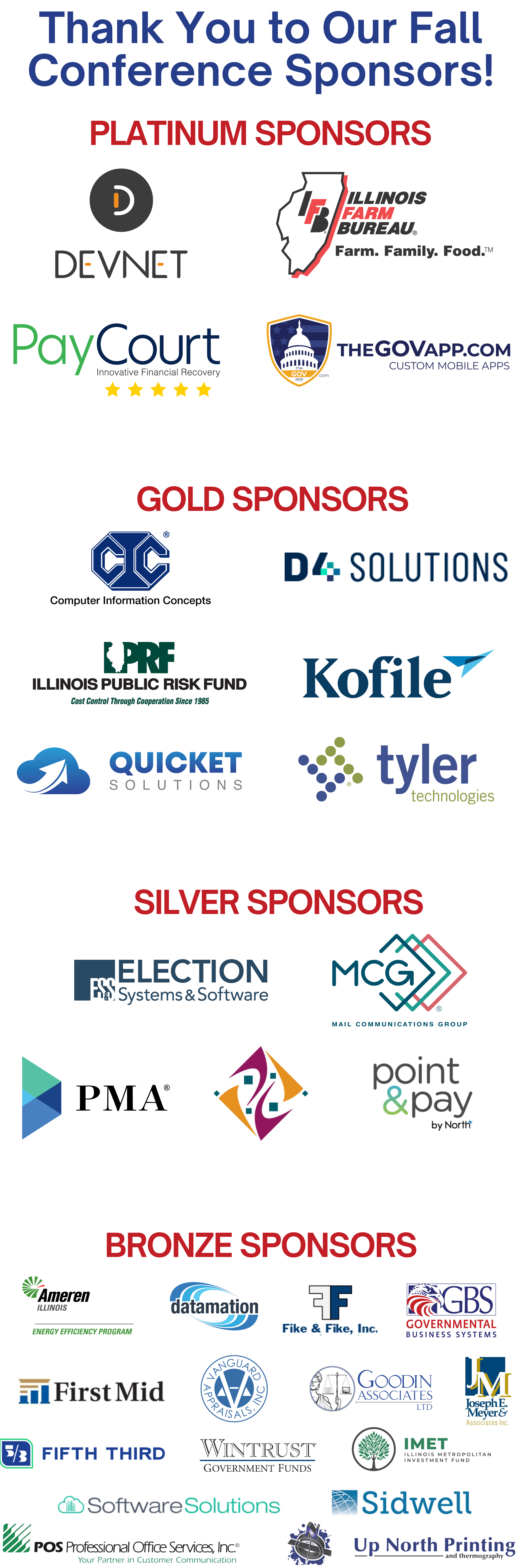 2025 Fall Sponsors