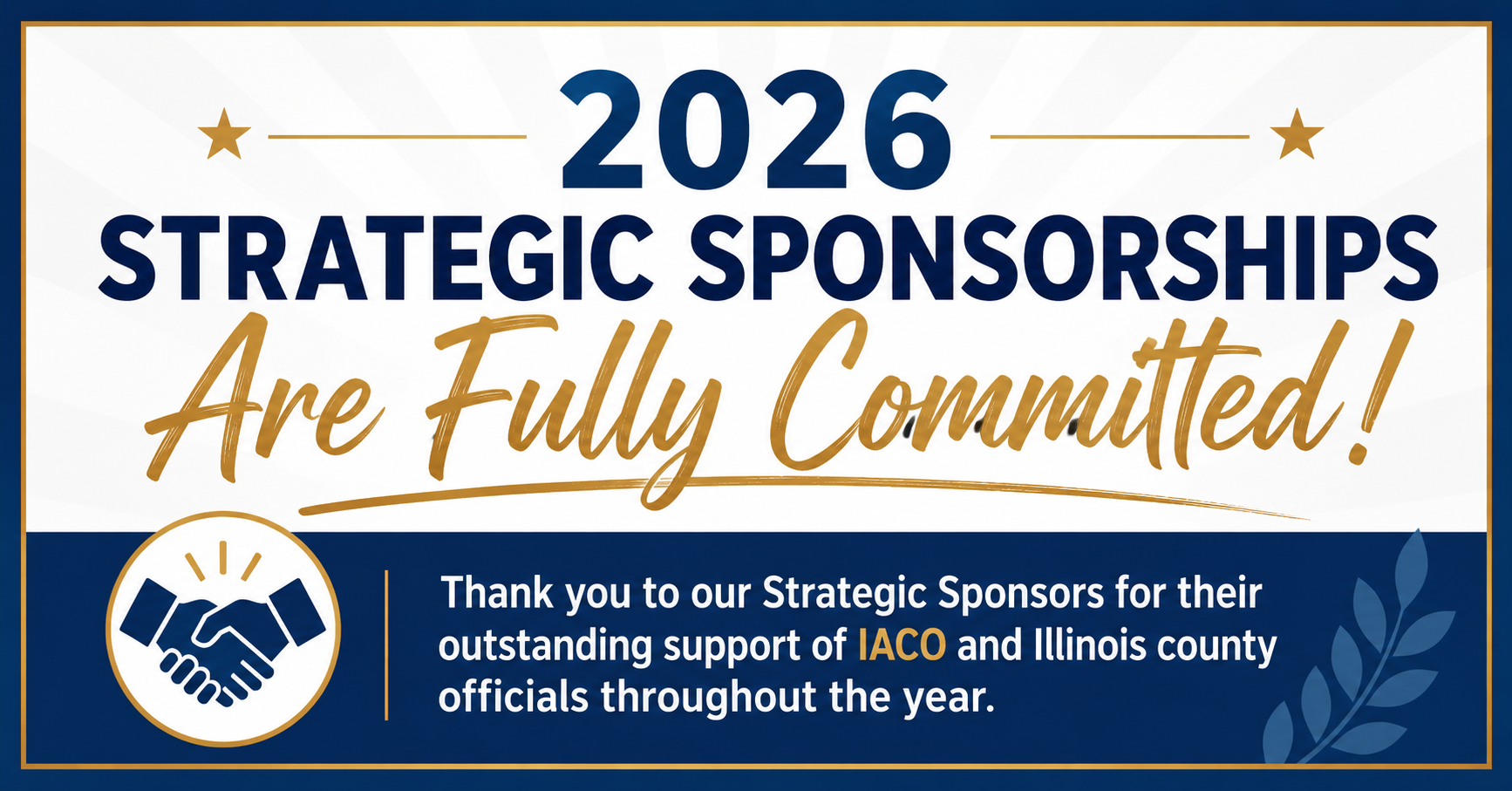 2026 Sponsorships are Fully Committed